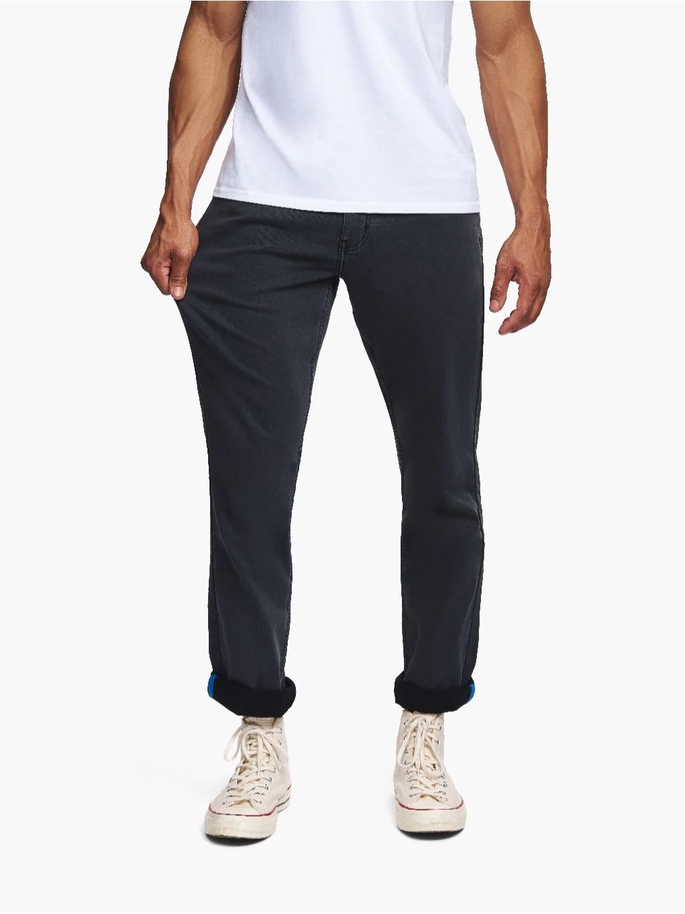 Mugsy Willys Easyknit Men's Dark Gray Slim Jeans - Classic Everyday Style 33x34